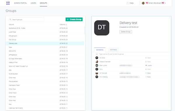 Orion Voice Platform Groups