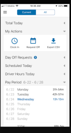 PackageRoute time-off requests