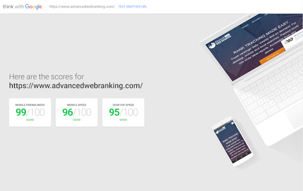 Page speed report