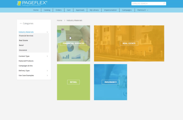 Pageflex categories