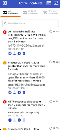 Panopta active incidents reporting