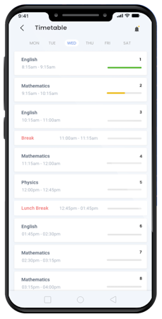 Edisapp School ERP timetable