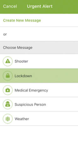 ParentSquare emergency categories