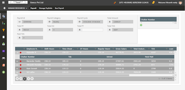 Accountri payroll management screenshot