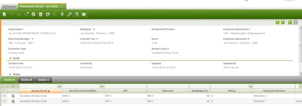 Exceloid HCM performance review