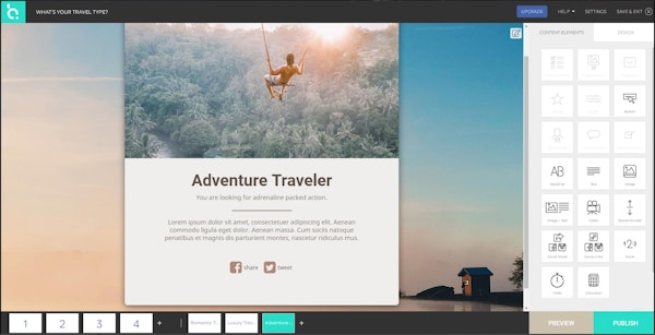 involve.me personality test builder