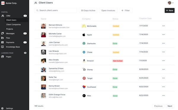 Portal client users