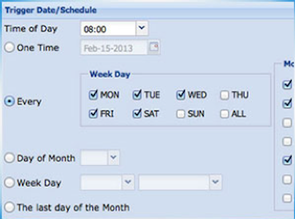 Maintenance Care preventive schedule