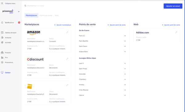 Pricemoov connected marketplaces