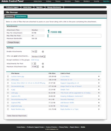 ProBoards admin control panel