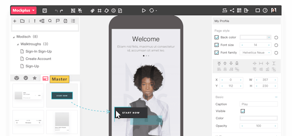 Mockplus banner creation screenshot