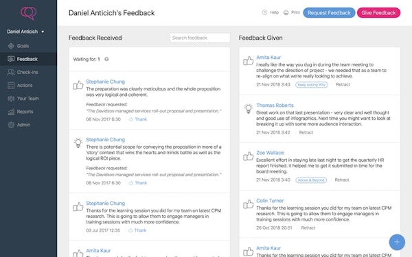 Clear Review product feedback screenshot