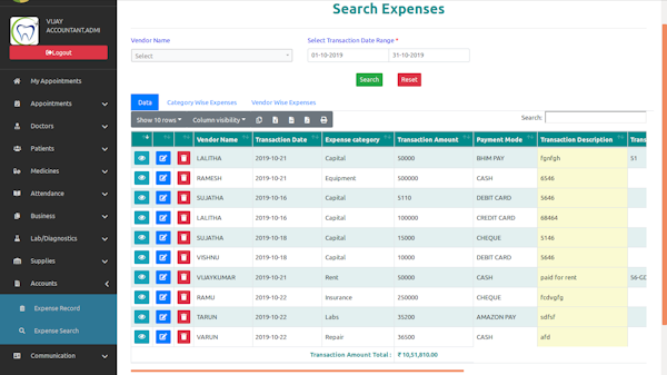 OVID HMS built-in database