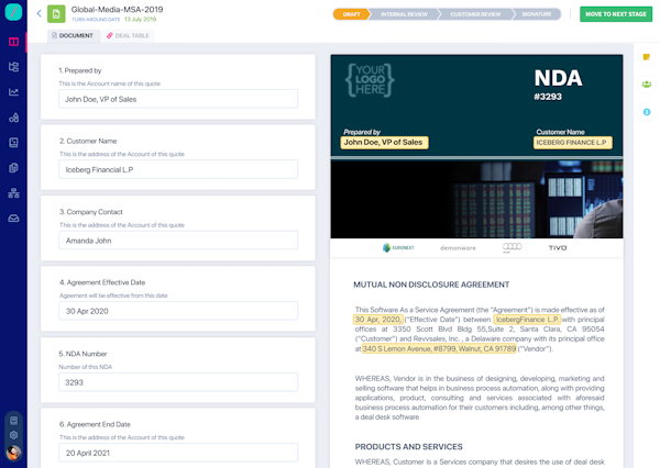 Revv contract templates