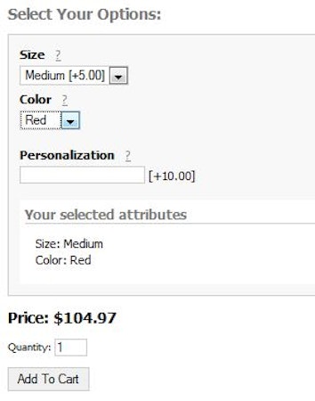 Product selector add-on