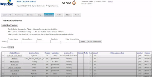 Reprise License Manager products