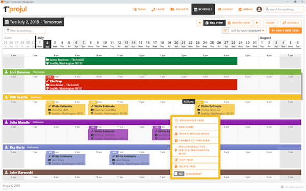 Projul calendar
