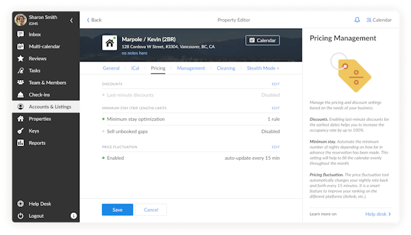 Pricing management