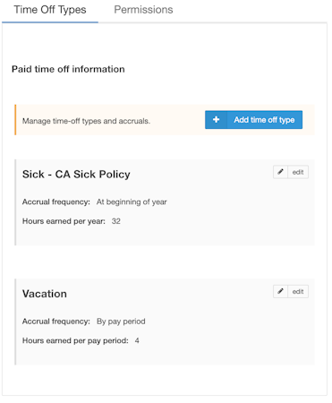 IDEAblox time off types