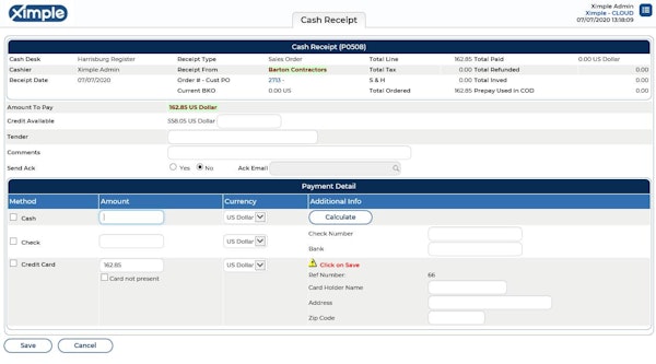 Purchase Screen