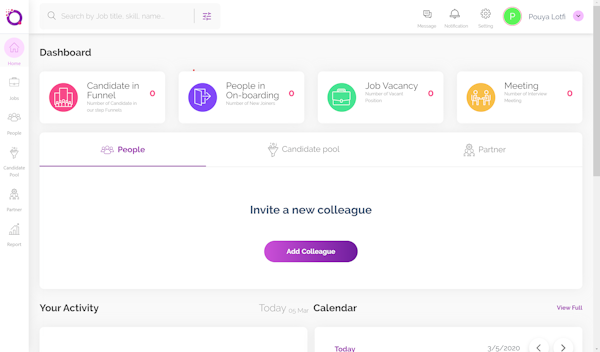 QPage dashboard