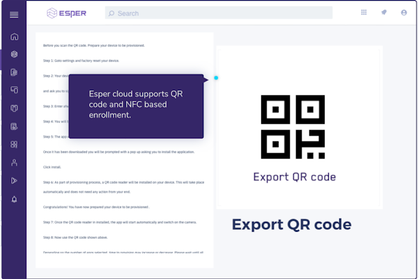 QR code export