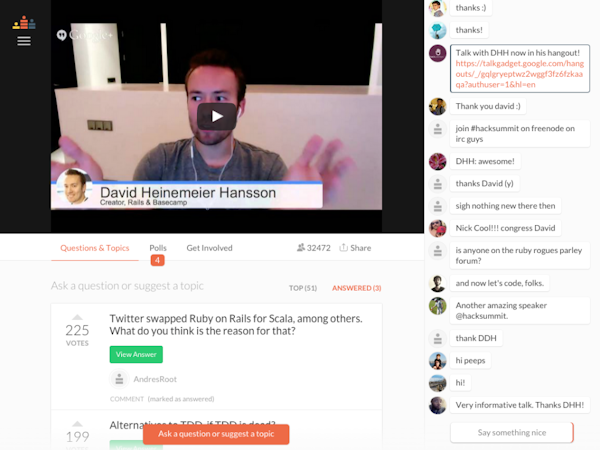 Crowdcast question & topics