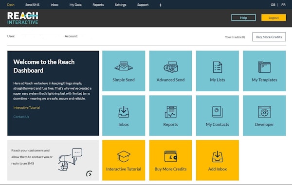 Reach Interactive dashboard screenshot