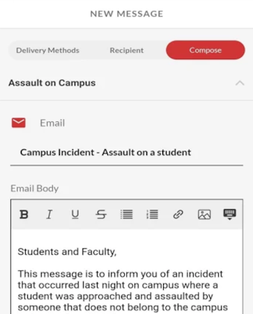 Regroup create message
