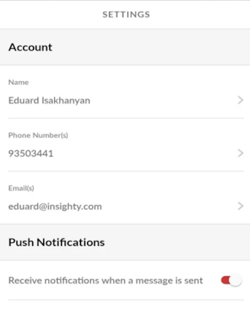 Regroup account settings