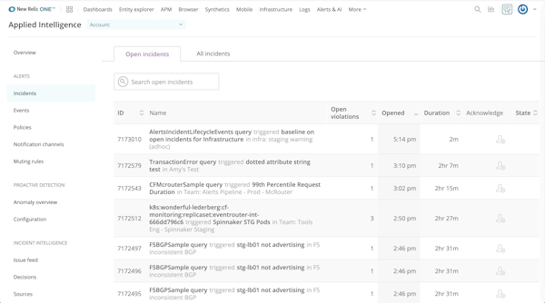 New Relic One alerts