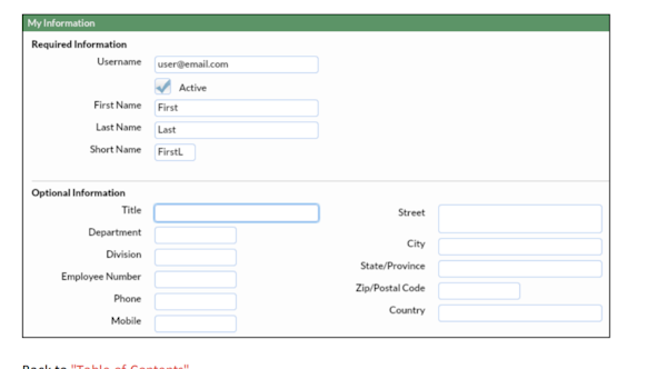 My information