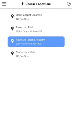 Revetize location options