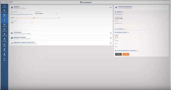 Revolution settings configuration