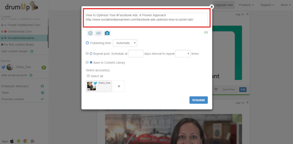 DrumUp keyword marketing