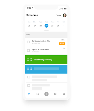 Schedule view