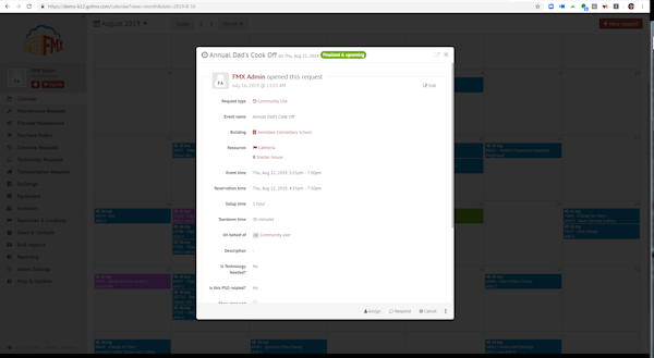 Schedule and manage events