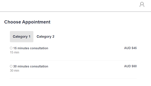 Scheduly appointment types