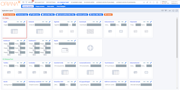 Effector screen designer