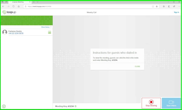 LoopUp screen sharing