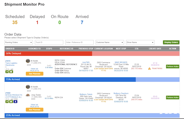 Shipment monitoring