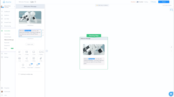 ManyChat pause automation screenshot