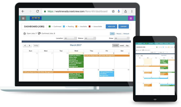 NextCrew dashboard