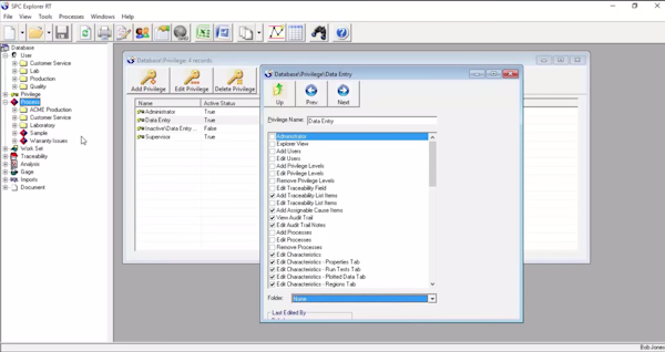 SPC-PC IV Explorer data entry