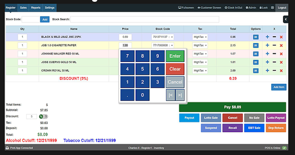 BottlePOS register