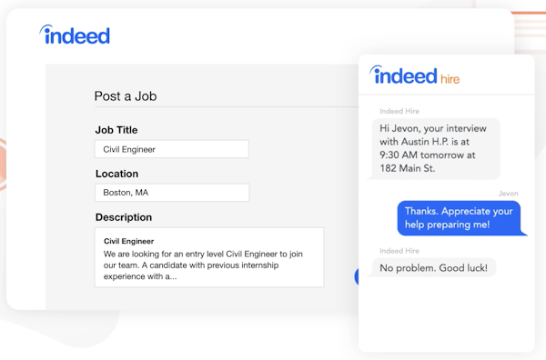 Indeed Hire post a job