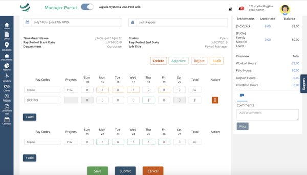 Juntrax timesheets