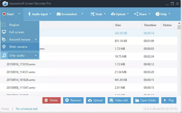 Screen Recorder Pro interface