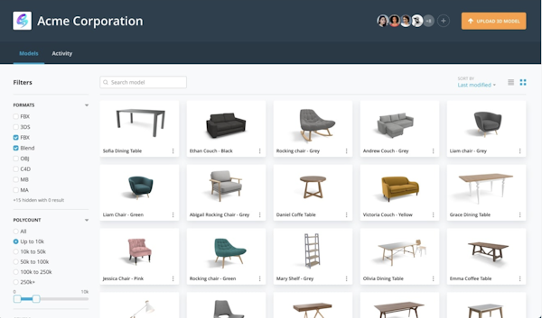 Sketchfab 3D asset models