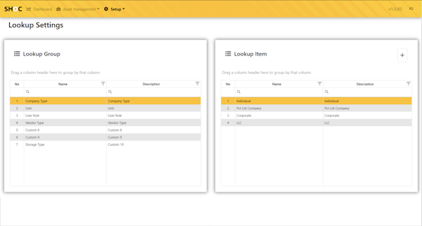 SHOC Lookup Settings